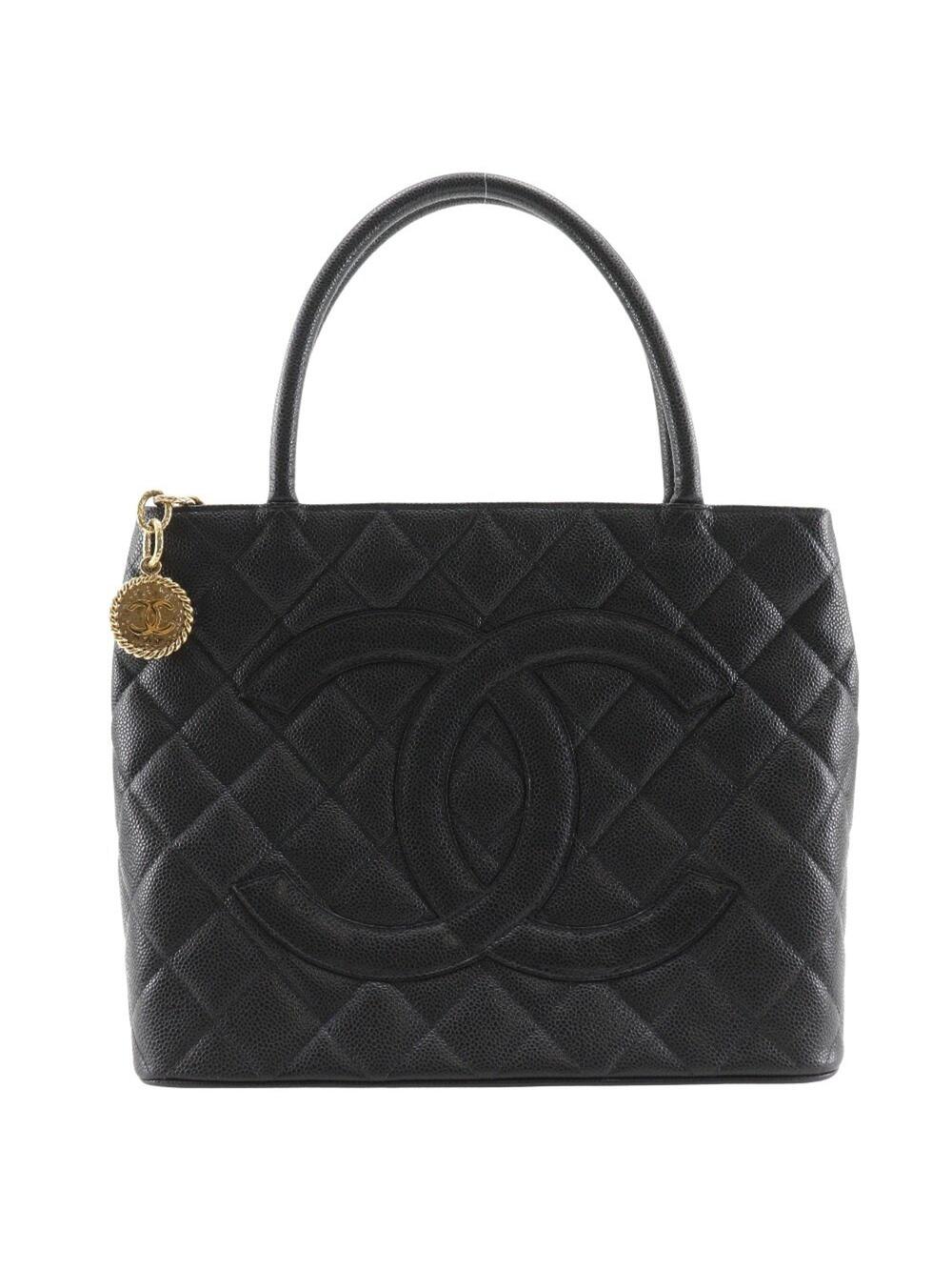 Chanel Medallion Tote Quilted Caviar #251115C21B